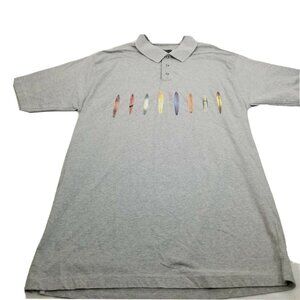 Susquehanna Trail Shirt XL Men's Polo  Short Sleeve Spread Collar Gray